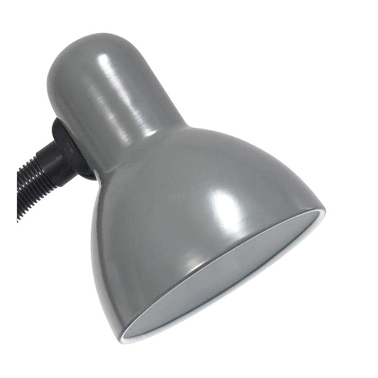 Image 3 All The Rages Essentix Fundamental 14 1/4" Gray Gooseneck Desk Lamp more views