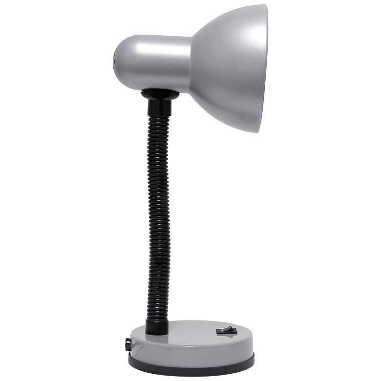 Image 2 All The Rages Essentix Fundamental 14 1/4 inch Silver Gooseneck Desk Lamp