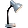 All The Rages Essentix Fundamental 14 1/4" Silver Gooseneck Desk Lamp