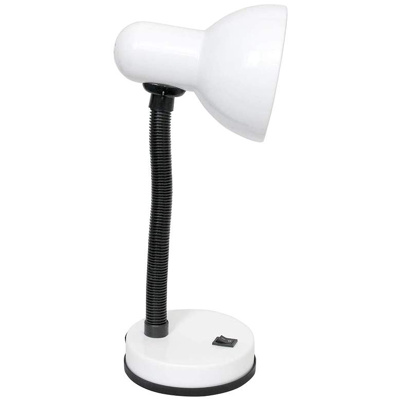 Image 7 All The Rages Essentix Fundamental 14 1/4 inch White Gooseneck Desk Lamp more views