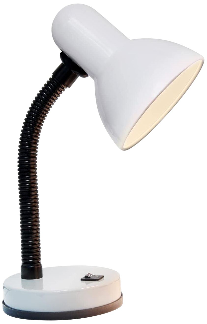 All The Rages Essentix Fundamental 14 1/4" White Gooseneck Desk Lamp