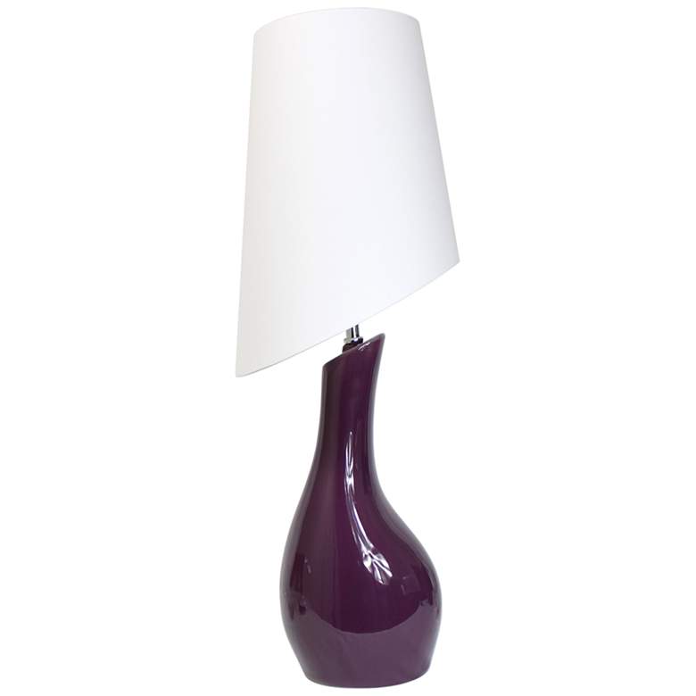 Image 2 All the Rages Fulford 28 1/2" Eggplant Purple Ceramic Table Lamp