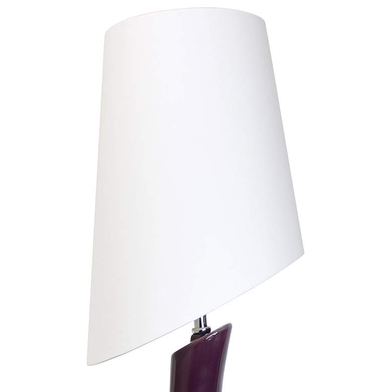 Image 3 All the Rages Fulford 28 1/2 inch Eggplant Purple Ceramic Table Lamp more views