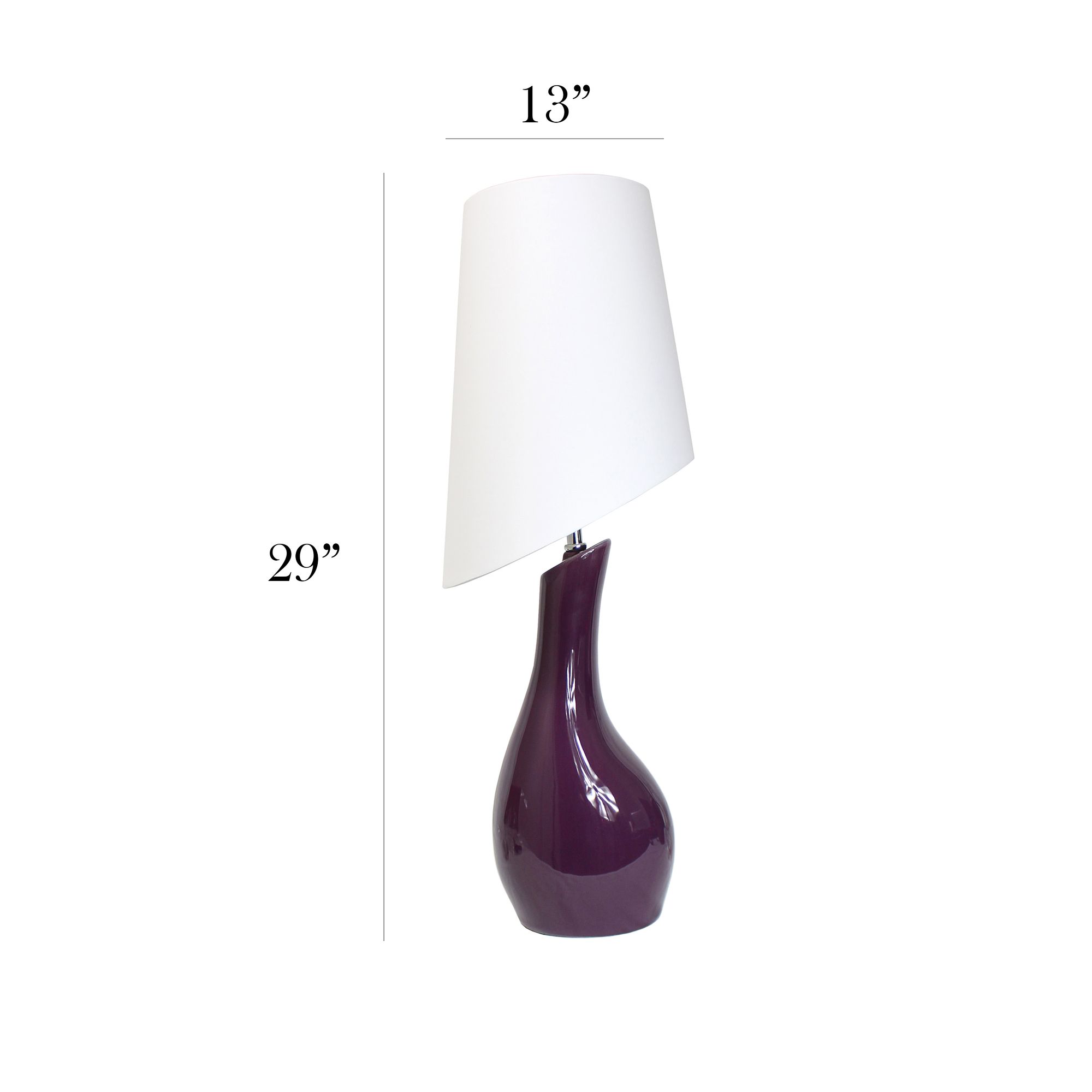 All the Rages Fulford 28 1/2" Eggplant Purple Ceramic Table Lamp
