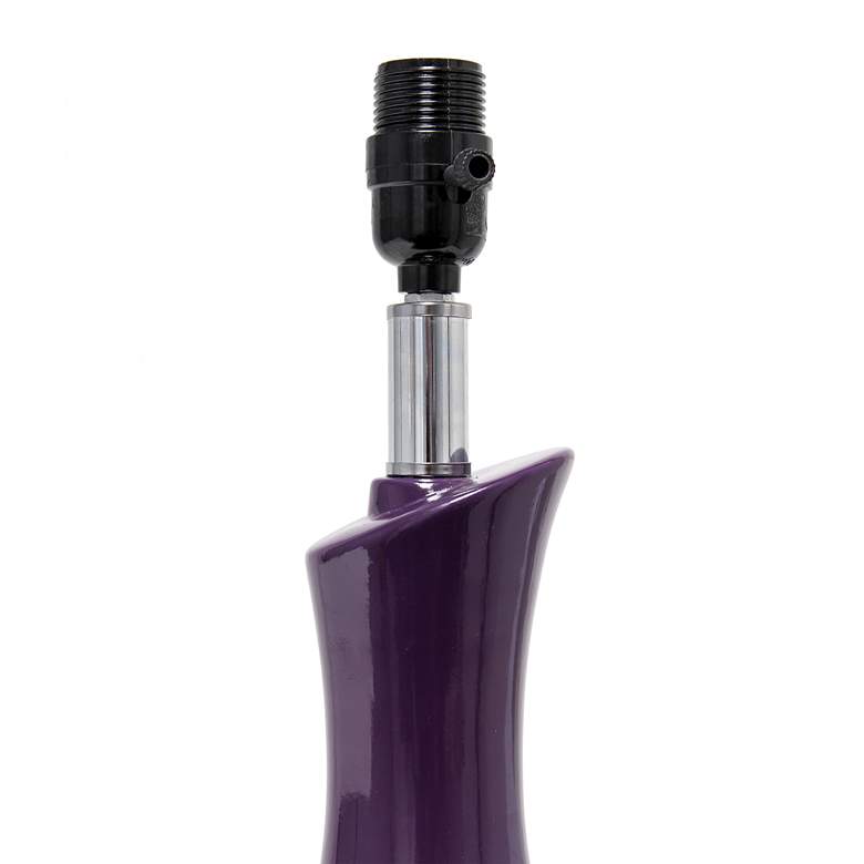 Image 4 All the Rages Fulford 28 1/2" Eggplant Purple Ceramic Table Lamp more views