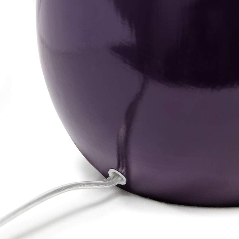 Image 6 All the Rages Fulford 28 1/2 inch Eggplant Purple Ceramic Table Lamp more views