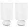 All The Rages Gemini 8 3/4" High White Mini Touch Table Lamps Set of 2