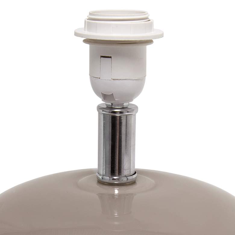 Image 4 All the Rages Gilmore 15 1/4" High Gray Glass Bedside Table Lamp more views