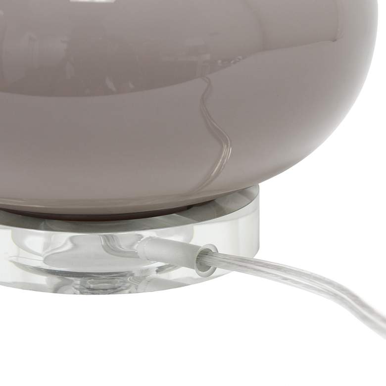 Image 6 All the Rages Gilmore 15 1/4" High Gray Glass Bedside Table Lamp more views