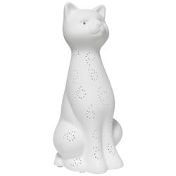 All The Rages Glowing Kitty Cat 12 1/4" White Ceramic Accent Light