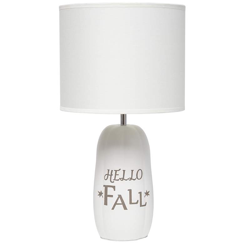 Image 1 All The Rages Hello Fall 18" High White Accent Table Lamp
