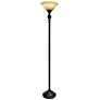 All the Rages Holcomb 71" Restoration Bronze Torchiere Floor Lamp