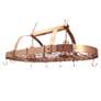 All The Rages Home 35 1/2" Wide Copper 2-Light Pot Rack Chandelier