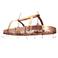 All The Rages Home 35 1/2" Wide Copper 2-Light Pot Rack Chandelier