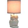 2_All The Rages Hoot 12 3/4" High Gray Ceramic Accent Owl Table Lamp