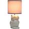 All The Rages Hoot 12 3/4" High Gray Ceramic Accent Owl Table Lamp