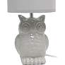 6_All The Rages Hoot 12 3/4" High Gray Ceramic Accent Owl Table Lamp more views