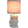7_All The Rages Hoot 12 3/4" High Gray Ceramic Accent Owl Table Lamp more views