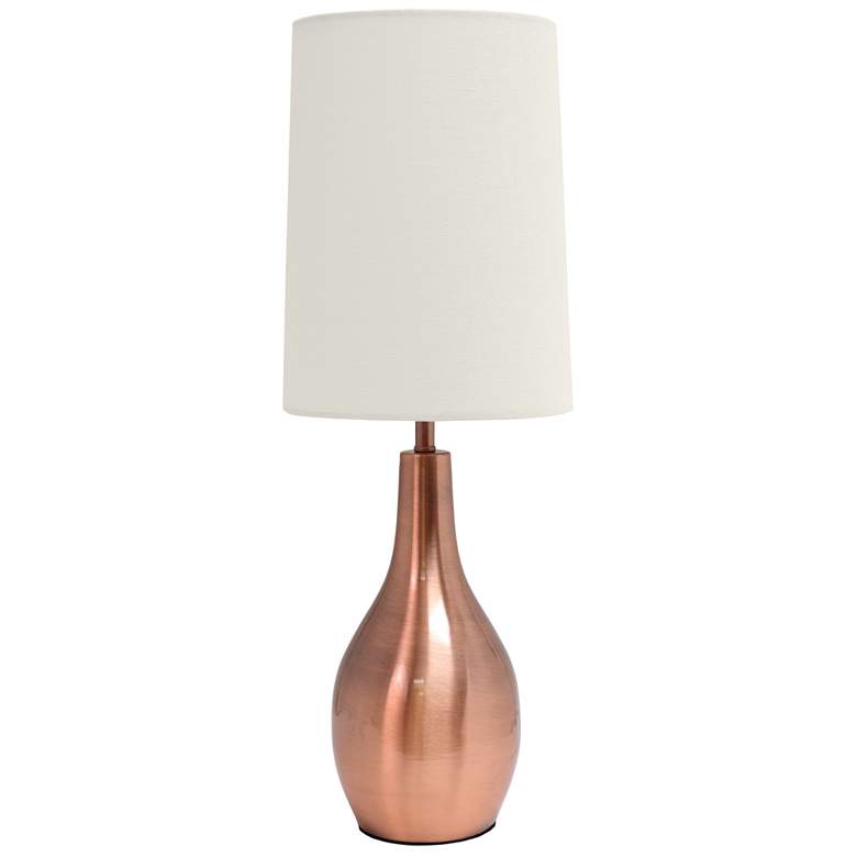 Image 1 All The Rages Hourglass 19 1/2" High Modern Rose Gold Table Lamp