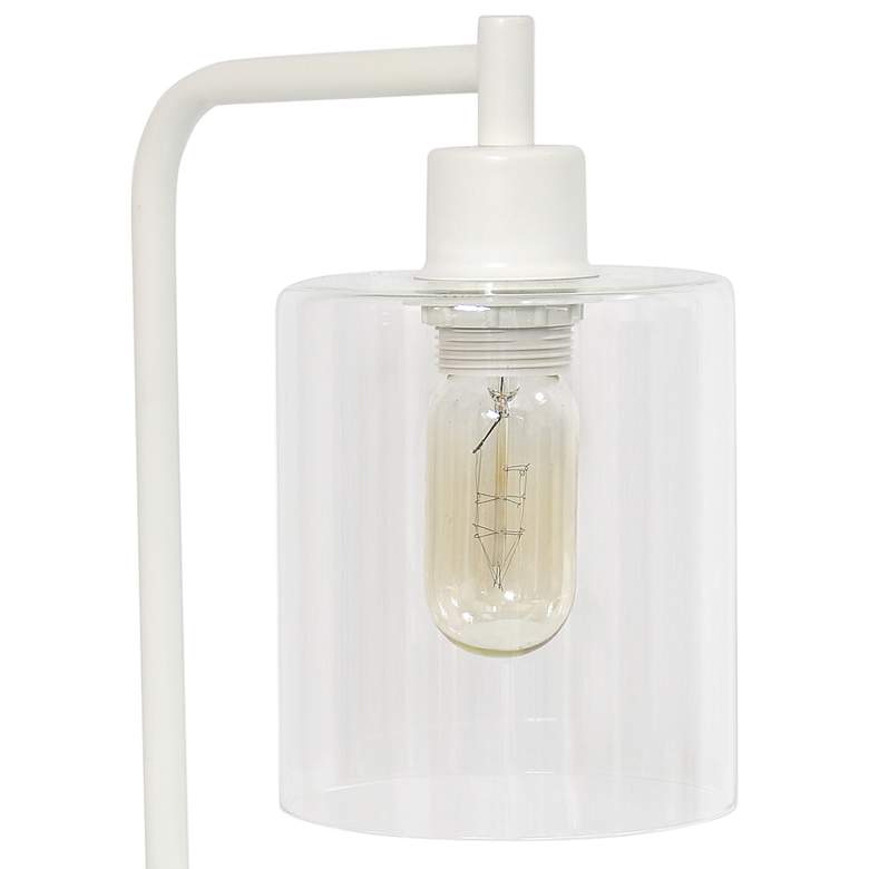 Image 3 All The Rages Lalia 19" High White Iron Desk Lamp with Glass Shade more views