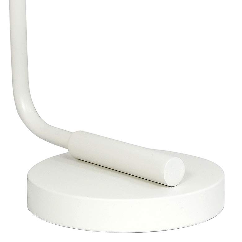 Image 4 All The Rages Lalia 19" High White Iron Desk Lamp with Glass Shade more views