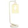 All The Rages Lalia 19" High White Iron Desk Lamp with Glass Shade