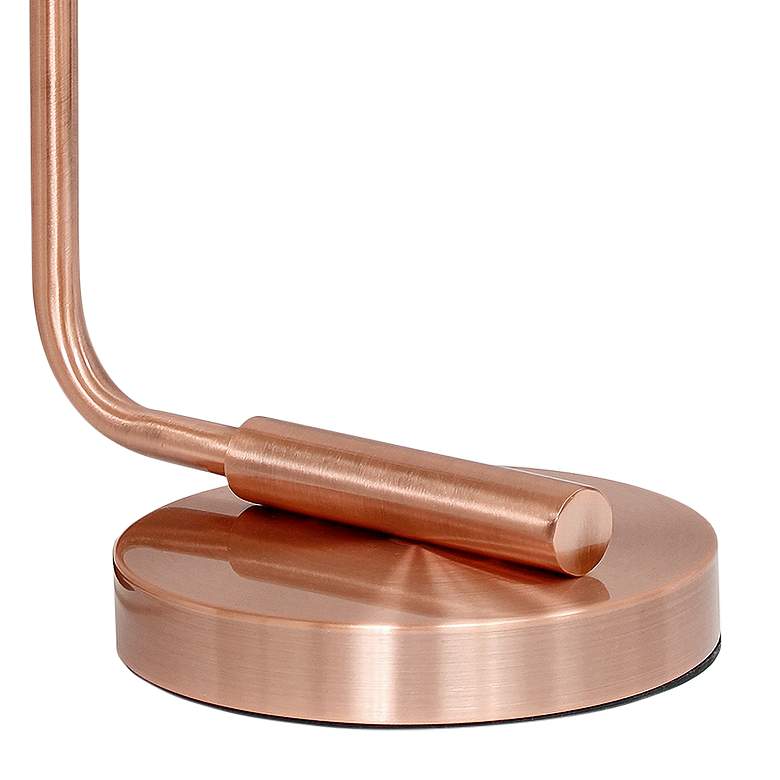 Image 4 All The Rages Lalia 19" Rose Gold Desk Lamp with Glass Shade more views