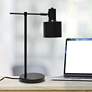1_All the Rages Lalia 21" High Modern Black Metal Table Lamp