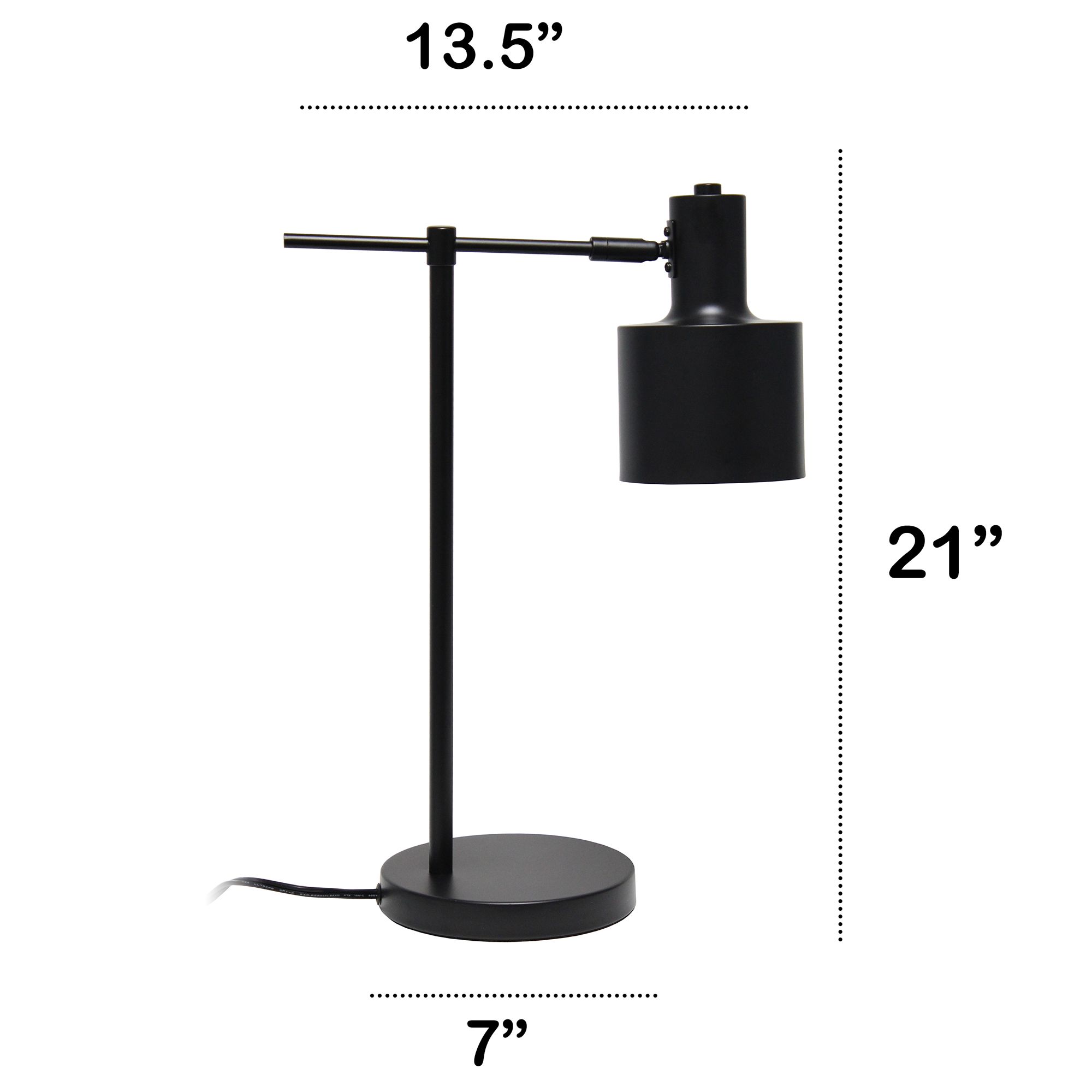 All the Rages Lalia 21" High Modern Black Metal Table Lamp