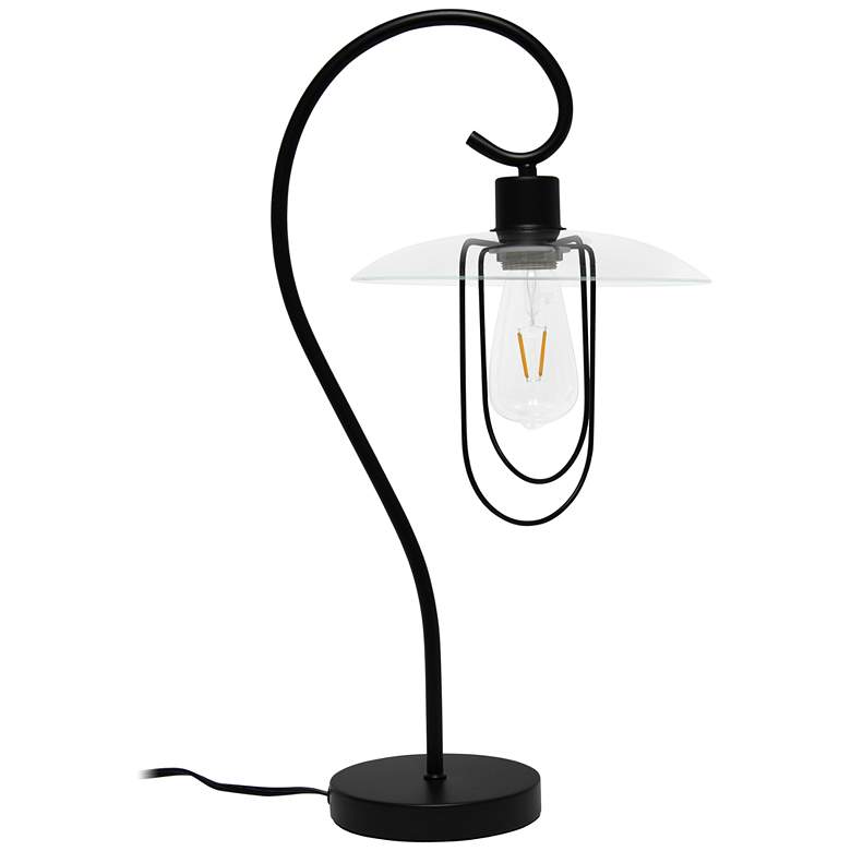 Image 2 All The Rages Lalia 22 1/4" High Modern Black Finish Scroll Table Lamp