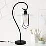 1_All The Rages Lalia 22 1/4" High Modern Black Finish Scroll Table Lamp