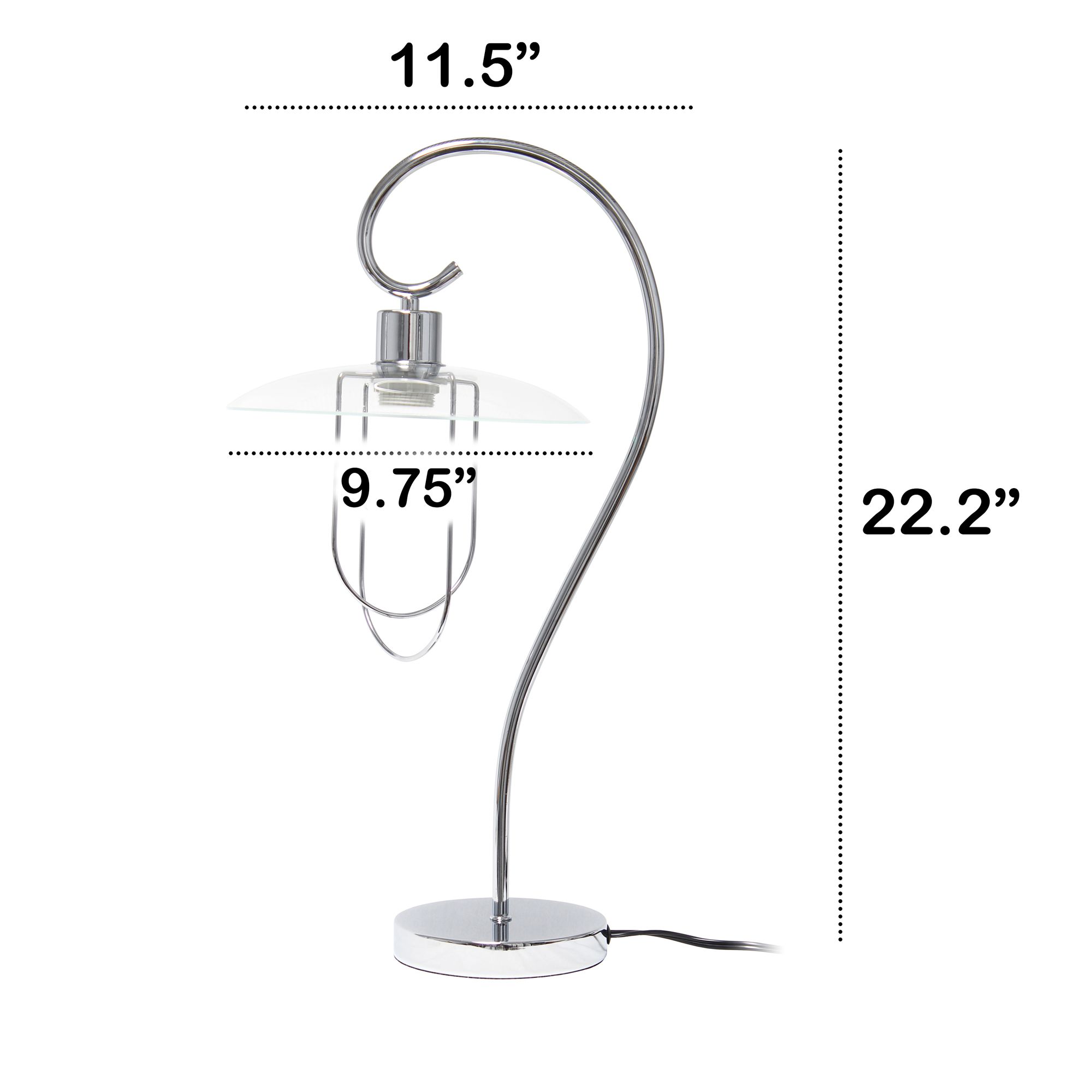 All The Rages Lalia 22 1/4" High Modern Chrome Metal Scroll Table Lamp