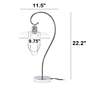 All The Rages Lalia 22 1/4" High Modern Chrome Metal Scroll Table Lamp