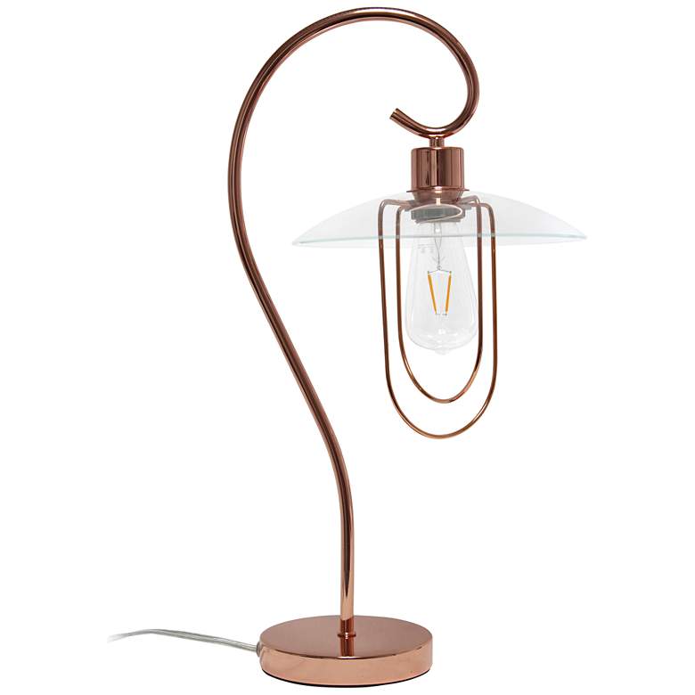 Image 2 All The Rages Lalia 22 1/4" High Modern Rose Gold Scroll Table Lamp