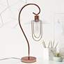 1_All The Rages Lalia 22 1/4" High Modern Rose Gold Scroll Table Lamp