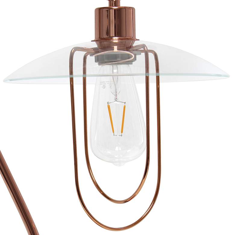 Image 3 All The Rages Lalia 22 1/4" High Modern Rose Gold Scroll Table Lamp more views