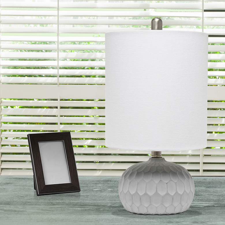 Image 1 All The Rages Lalia Home 18 1/2" High Gray Concrete Accent Table Lamp