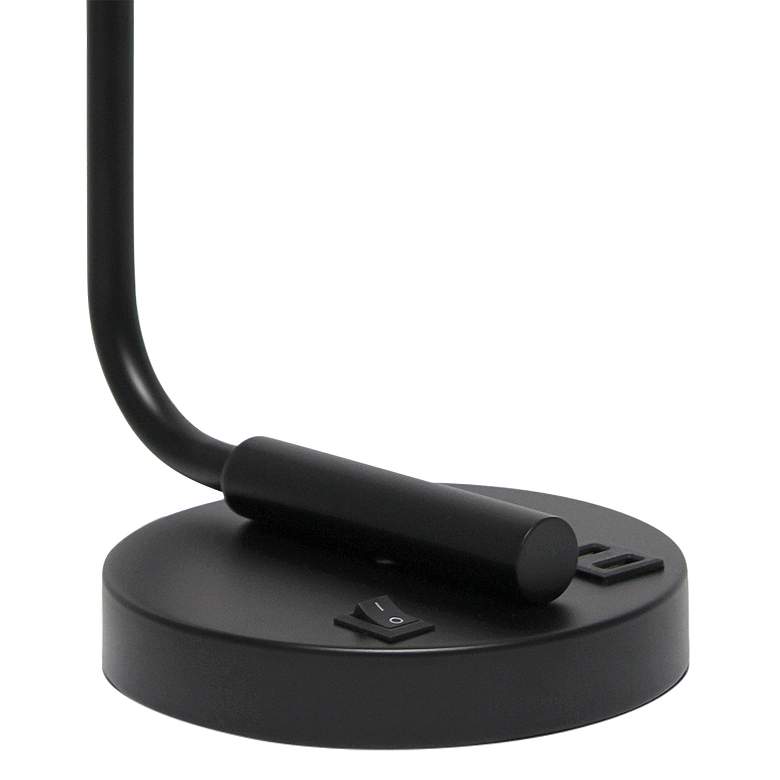 Image 4 All the Rages Lalia Home 18 3/4" Black Iron Dual USB Desk Lamp more views