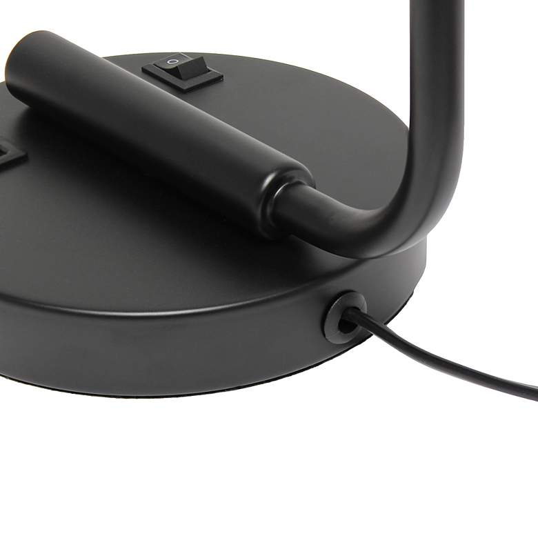 Image 7 All the Rages Lalia Home 18 3/4" Black Iron Dual USB Desk Lamp more views