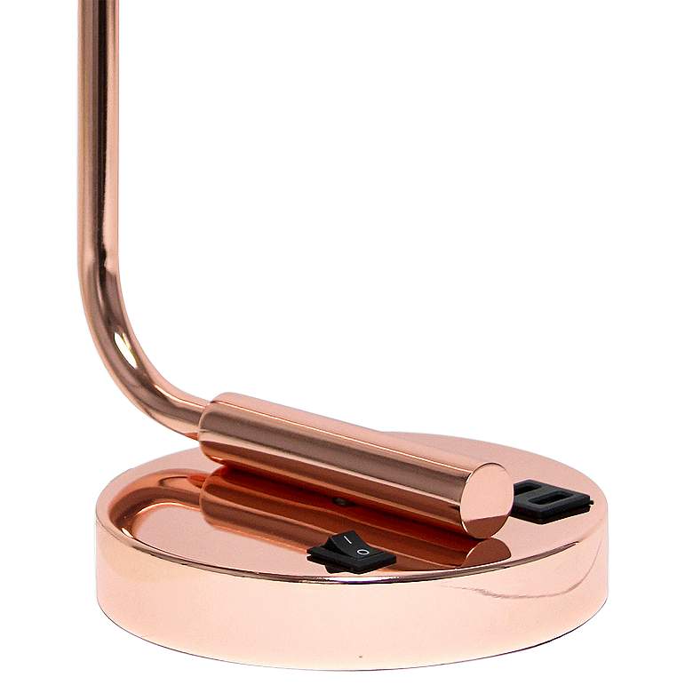 Image 4 All the Rages Lalia Home 18 3/4" Rose Gold Dual USB Desk Lamp more views