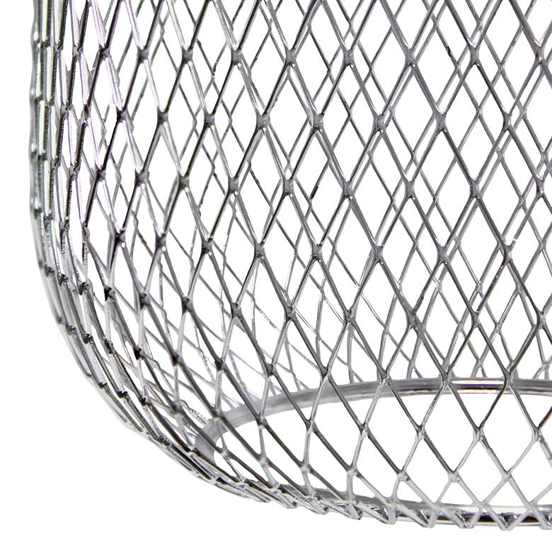 Image 4 All the Rages Lalia Home 19" High Chrome Wire Mesh Desk Lamp more views