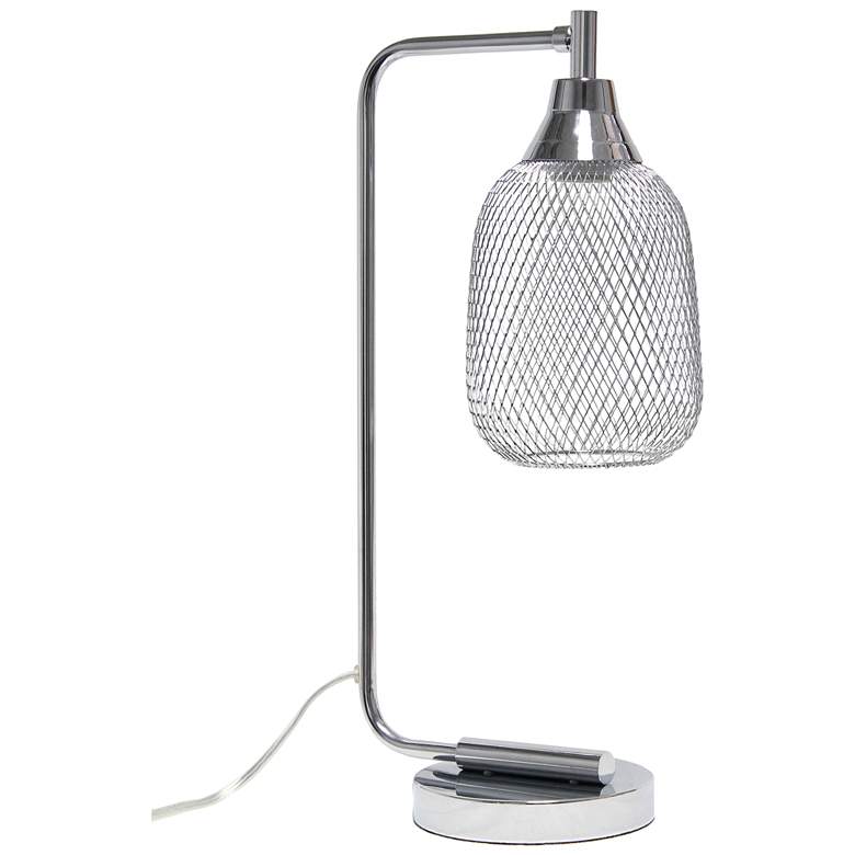 Image 5 All the Rages Lalia Home 19" High Chrome Wire Mesh Desk Lamp more views