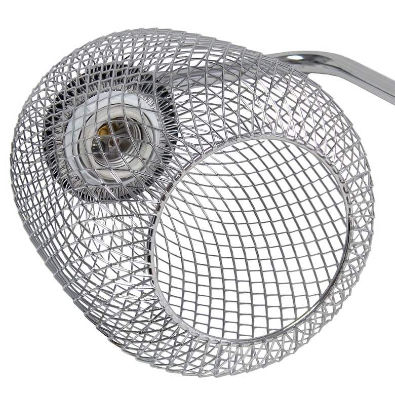Image 6 All the Rages Lalia Home 19" High Chrome Wire Mesh Desk Lamp more views