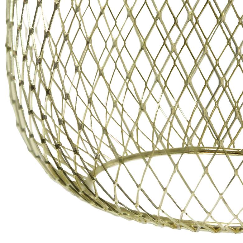 Image 4 All the Rages Lalia Home 19" High Gold Wire Mesh Modern Desk Lamp more views