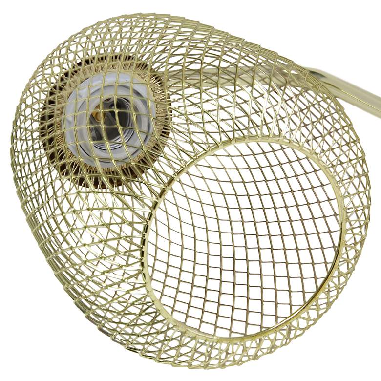 Image 6 All the Rages Lalia Home 19" High Gold Wire Mesh Modern Desk Lamp more views