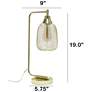 All the Rages Lalia Home 19" High Gold Wire Mesh Modern Desk Lamp