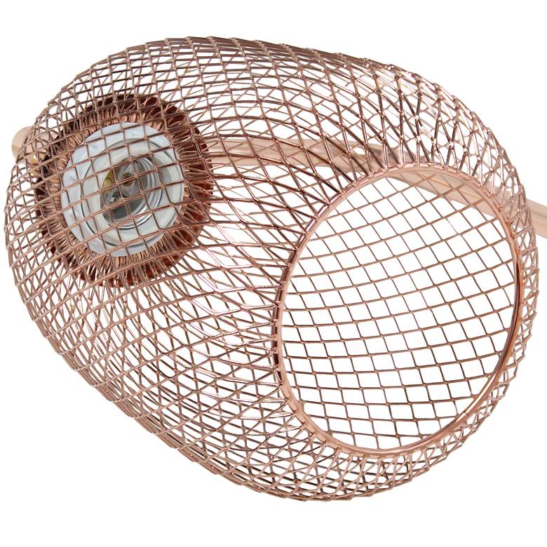 Image 6 All the Rages Lalia Home 19" High Rose Gold Wire Mesh Modern Desk Lamp more views