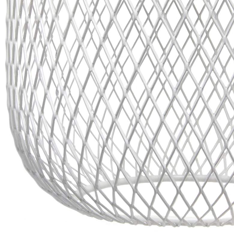 Image 4 All the Rages Lalia Home 19" High White Wire Mesh Modern Desk Lamp more views