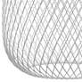 All the Rages Lalia Home 19" High White Wire Mesh Modern Desk Lamp