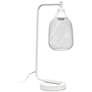 All the Rages Lalia Home 19" High White Wire Mesh Modern Desk Lamp